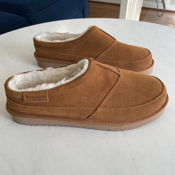 Koolaburra by UGG Graisen Men’s Suede Slippers in Chestnut Brown Size 10 NEW - Picture 1 of 8